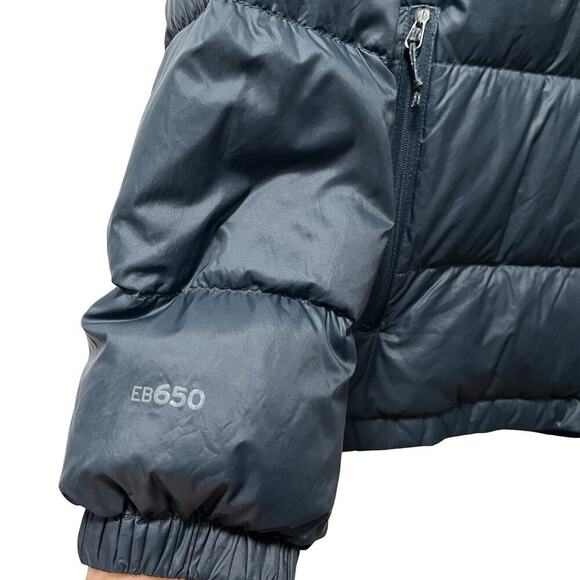 Eddie Bauer Mens 650 Down Wide Channel Hooded Puffer Jacket Size M Gray Packable - Picture 4 of 7